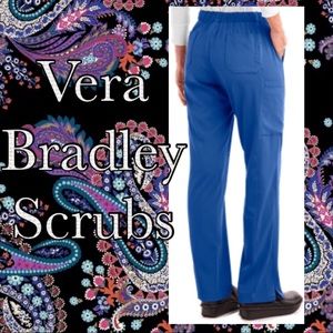 Vera Bradley Halo Mary Cargo Scrub Pant Royal Blue